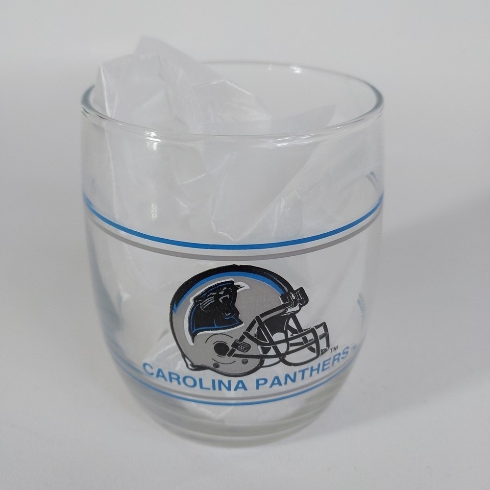 Vintage  NFL‎ Carolina Panthers Tumbler Whiskey Rocks Glass